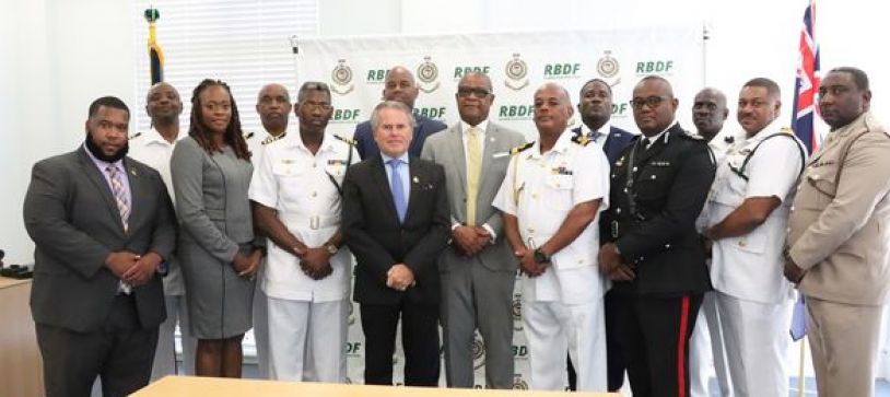 TCI GOVERNOR & PREMIER COURTESY CALL ON COMMODORE DEFENCE FORCE