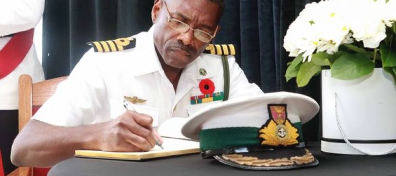 Deputy Commander Defence Force Pays Final Respects to The Late Neville E. Scavella