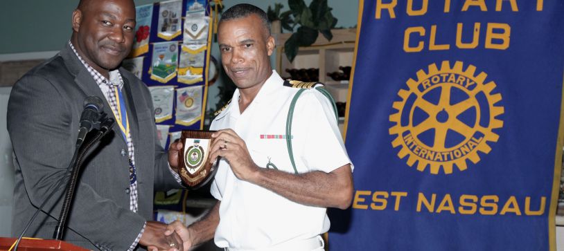 Acting Commander Defence Force Makes Presentation to the Rotarians of the Rotary Club West Nassau