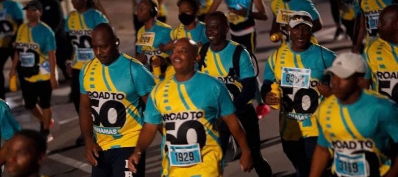 Commander Defence Force and Royal Bahamas Defence Force Personnel Participate in the Road to 50 Race
