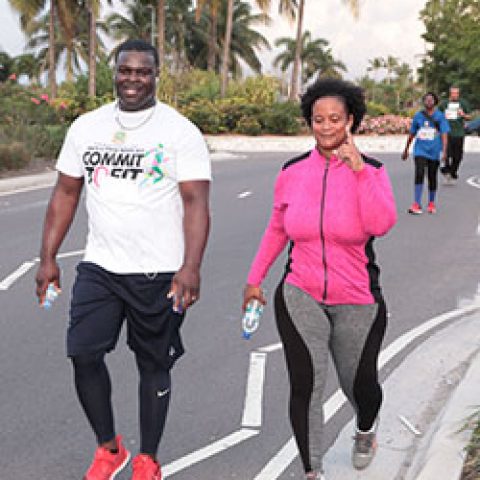 Some of the participants at the RBDF Fun Run/Walk and Health expo on April 14, 2018.