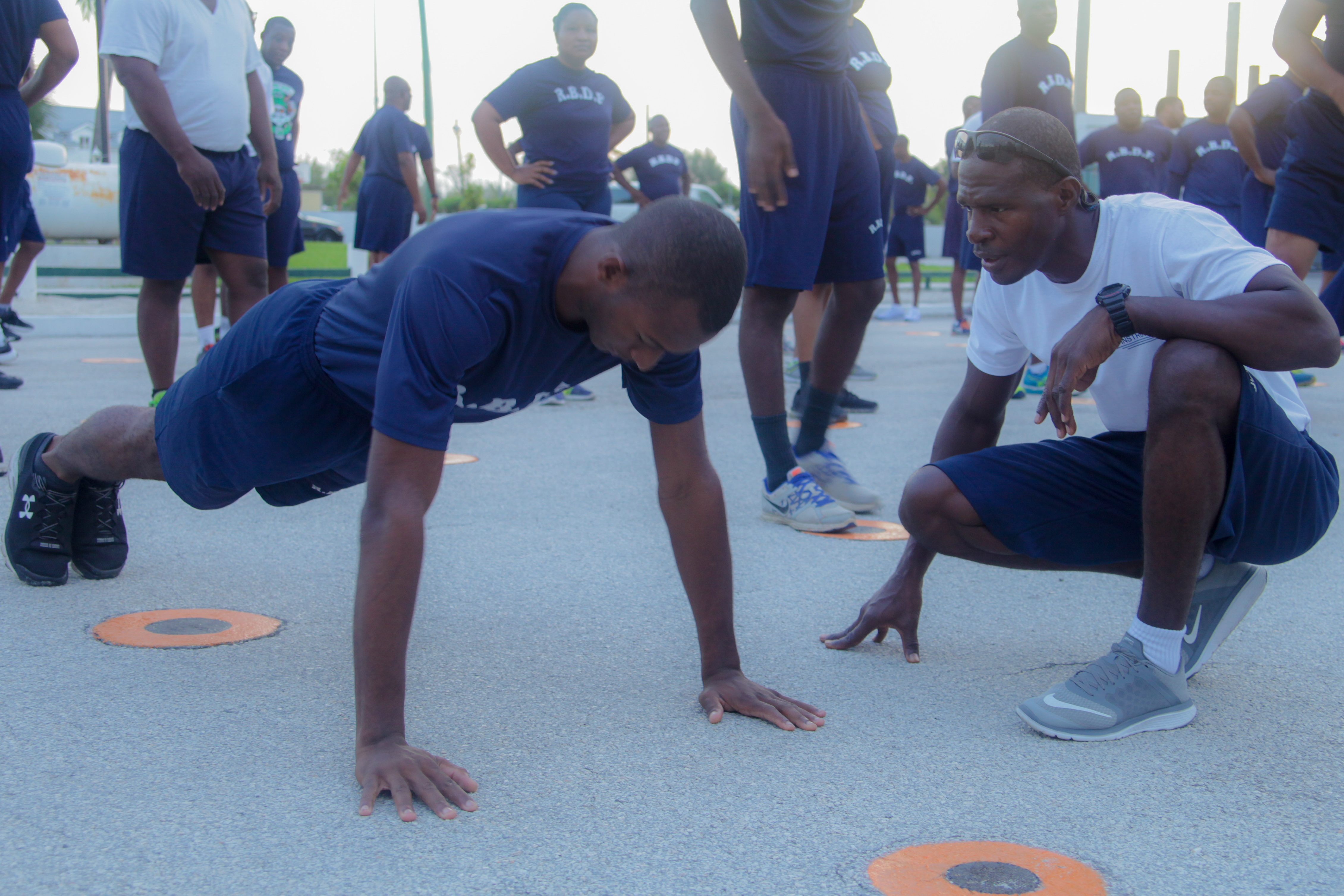 Defence Force Personnel participate in Annual Base Fitness Test