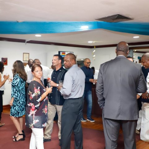 RBDF Officers and invited Guest enjoying themselves at the RBDF Officers post-Independence Cocktail Reception on July 12, 2019.