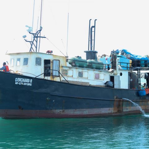 Dominican Poachers Vessel (GERCHARD II) Arriving at HMBS Coral Harbour Base