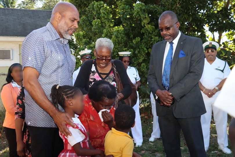 MINISTER OF NATIONAL SECURITY & RBDF CHAPLAINCY DEPARTMENT VISIT THE MCCOY FAMILY